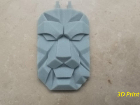 Lion Head Pendant 3D 打印模型