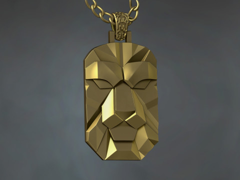 Lion Head Pendant 3D 打印模型