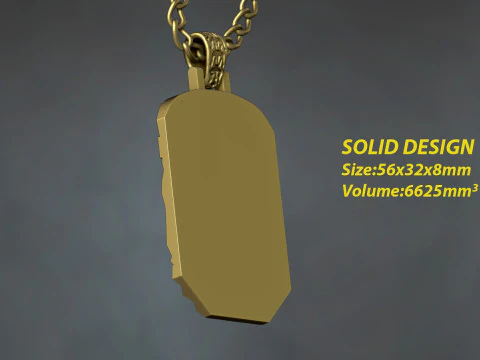 Lion Head Pendant 3D Print Model