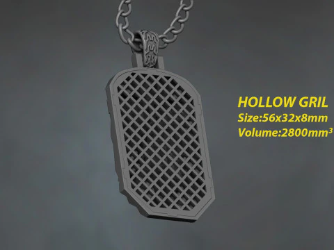 Lion Head Pendant 3D Print Model