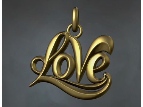 Love Pendant Jewelry 3D 프린트 모델
