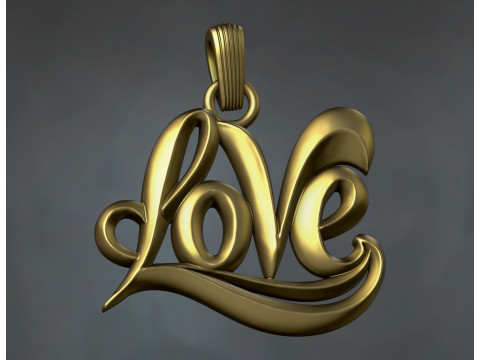 Gioielli con ciondolo d'amore Modello di stampa 3D