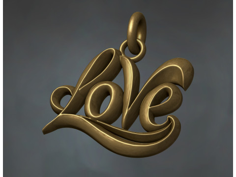 Gioielli con ciondolo d'amore Modello di stampa 3D