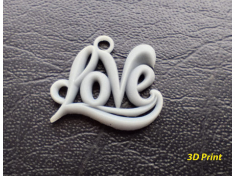 Gioielli con ciondolo d'amore Modello di stampa 3D