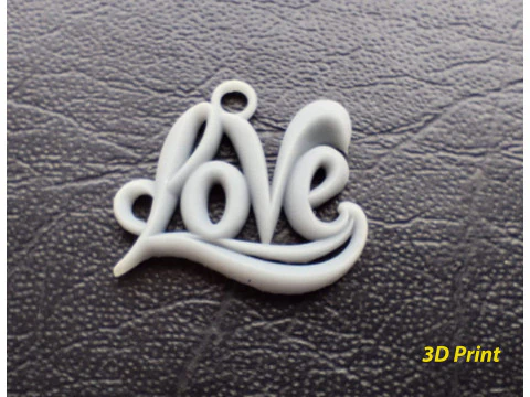 Love Pendant Jewelry 3D Print Model
