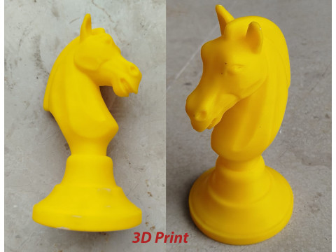 Horse head chess piece sculpture Modelo de Impressão 3D