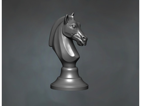 Horse head chess piece sculpture Modelo de Impressão 3D