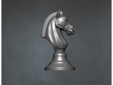 Horse head chess piece sculpture Modelo de Impressão 3D
