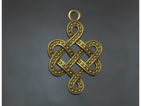 Celtic Braided Pattern Pendant 3D Принт Модель