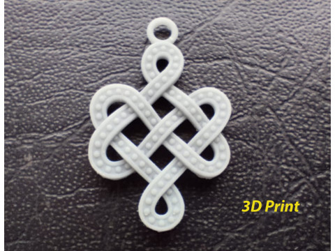 Celtic Braided Pattern Pendant 3D Принт Модель
