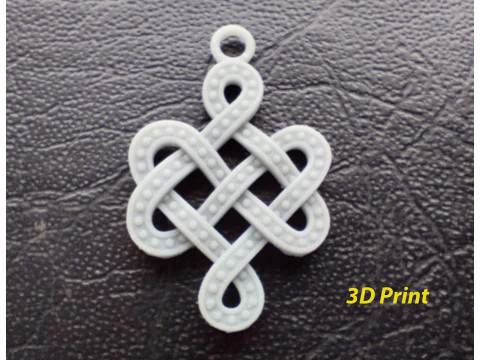 Celtic Braided Pattern Pendant 3D Print Model
