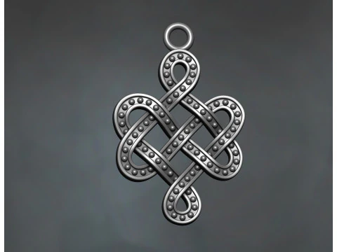 Celtic Braided Pattern Pendant 3D Print Model