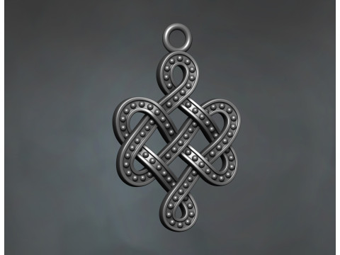 Celtic Braided Pattern Pendant 3D Принт Модель