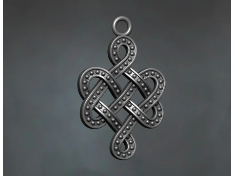 Celtic Braided Pattern Pendant 3D Print Model