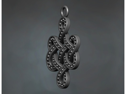 Celtic Braided Pattern Pendant 3D Принт Модель
