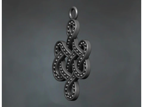 Celtic Braided Pattern Pendant 3D Print Model