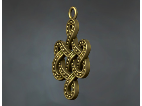 Celtic Braided Pattern Pendant 3D Принт Модель