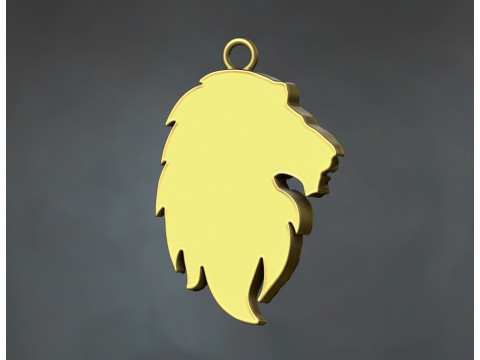 Celtic Braided Lion Head Pendant 3D प्रिंट मॉडल