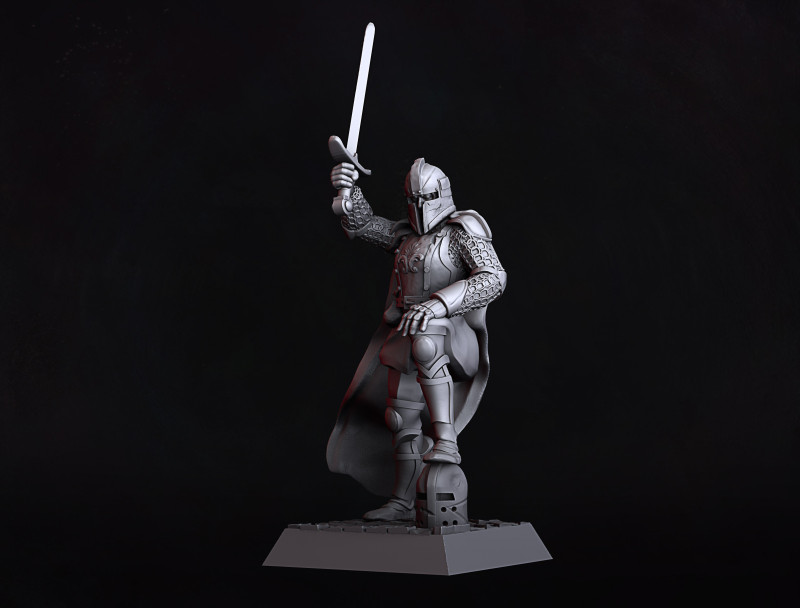 Knight 3D Принт Модель .c4d .max .obj .3ds .fbx .stl .blend 