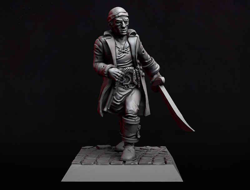 Pirate Buccaneer Corsair Modello di stampa 3D .c4d .max .obj .3ds .fbx .stl .blend