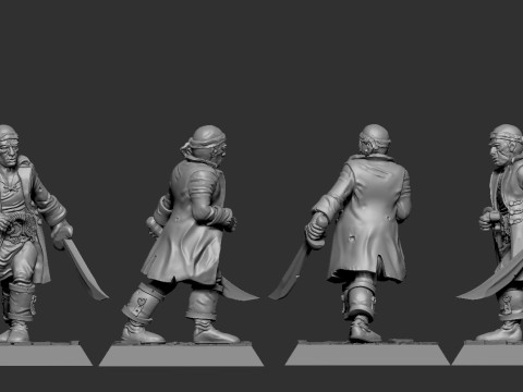 Pirate Buccaneer Corsair Modello di stampa 3D
