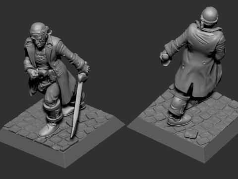 Pirate Buccaneer Corsair Modello di stampa 3D