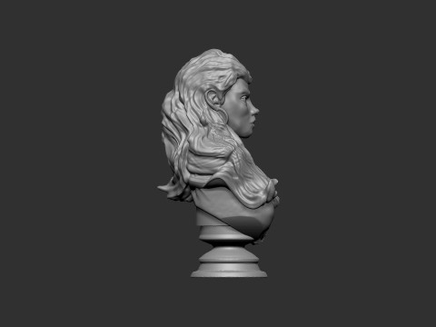 Wild Woman Bust 3D Print Model