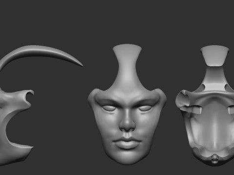 Face Shell 3Dプリントモデル