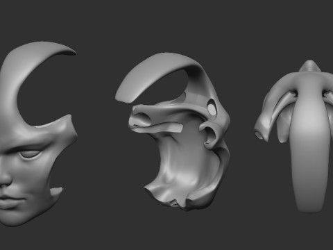 Face Shell 3Dプリントモデル