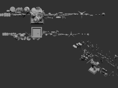 Fantasy parts and weapons 3D 打印模型