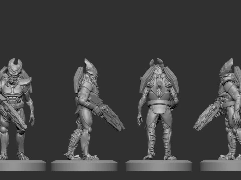 Alien Warrior A 3D Print Model