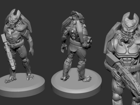 Alien Warrior A 3Dプリントモデル