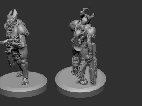 Alien Warrior Specialist Model Cetak 3D