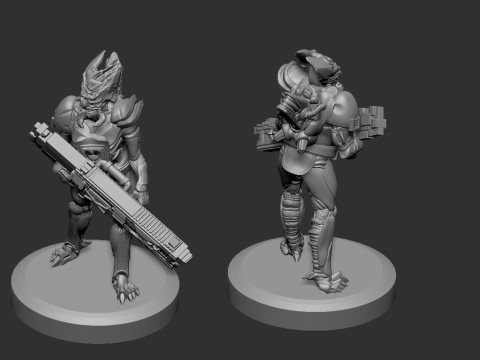 Alien Warrior Support 3D 打印模型