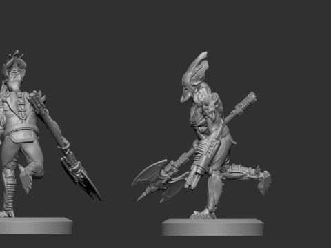Alien Warrior Hunter 3D 프린트 모델