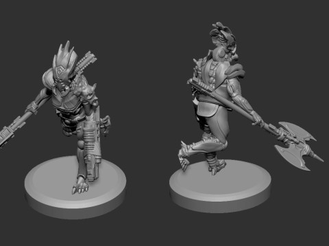 Alien Warrior Hunter 3D 프린트 모델