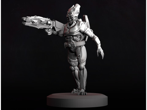 Alien Warrior B 3D Print Model