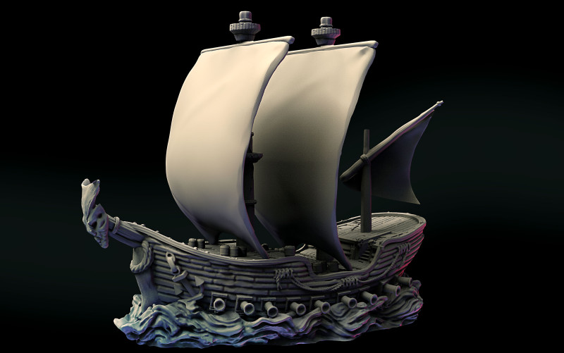 Ship 3D Print Model .c4d .max .obj .3ds .fbx .stl .blend