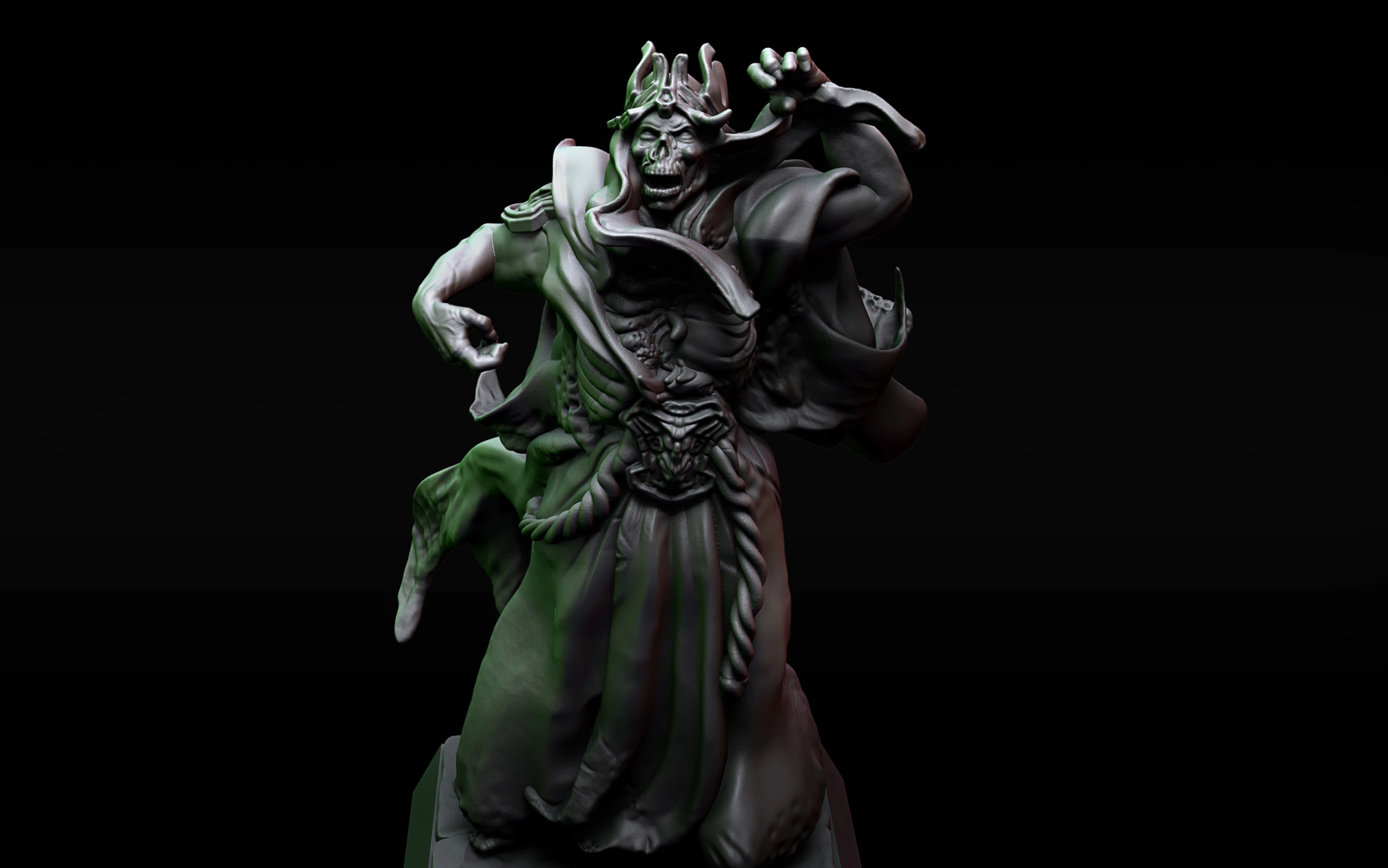 Lich Krogzerodh 3D Print Model .c4d .max .obj .3ds .fbx .stl .blend 
