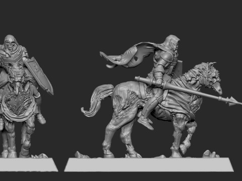 Undead Skeleton Horse Rider 3Dプリントモデル