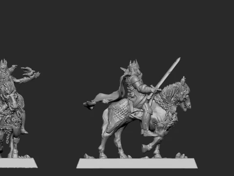 Undead Skeleton Horse Rider B 3D Print Model