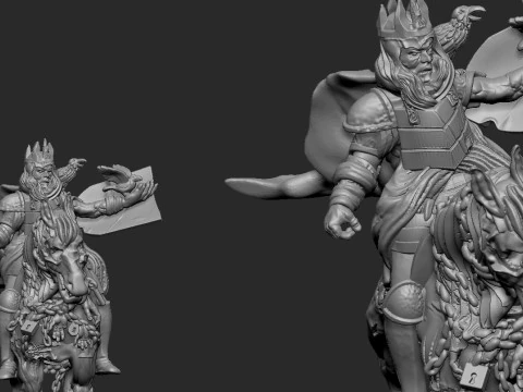 Undead Skeleton Horse Rider B 3D Print Model