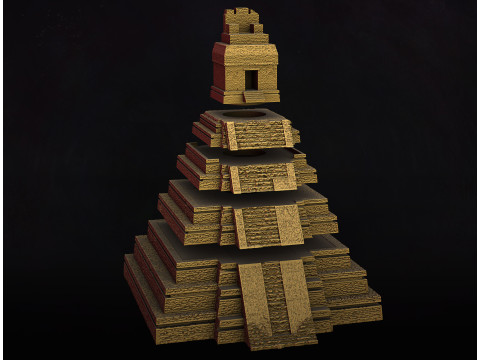 Tikal in parts 3Dプリントモデル