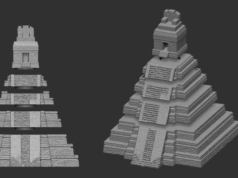 Tikal in parts 3D Print Model