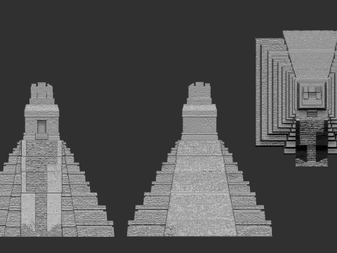 Tikal in parts 3D Print Model