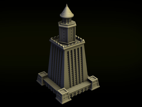 Lighthouse Of Alexandria 3Dプリントモデル
