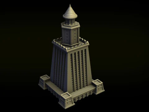 Farol de Alexandria Modelo de Impressão 3D