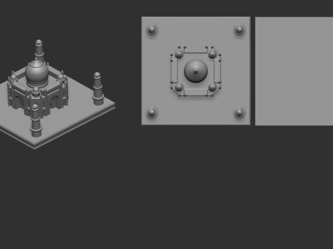 Taj Mahal 3D Print Model
