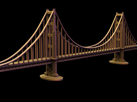 Golden Gate Bridge 3Dプリントモデル