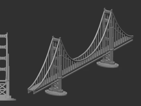 Golden Gate Bridge 3D Print Model